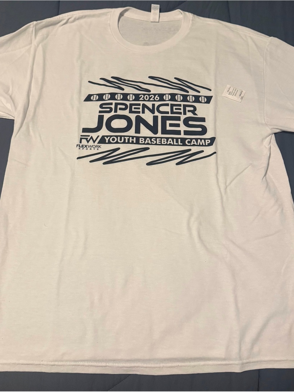 NY Yankees Spencer Jones Baseball Camp T-Shirt Men’s Large MLB